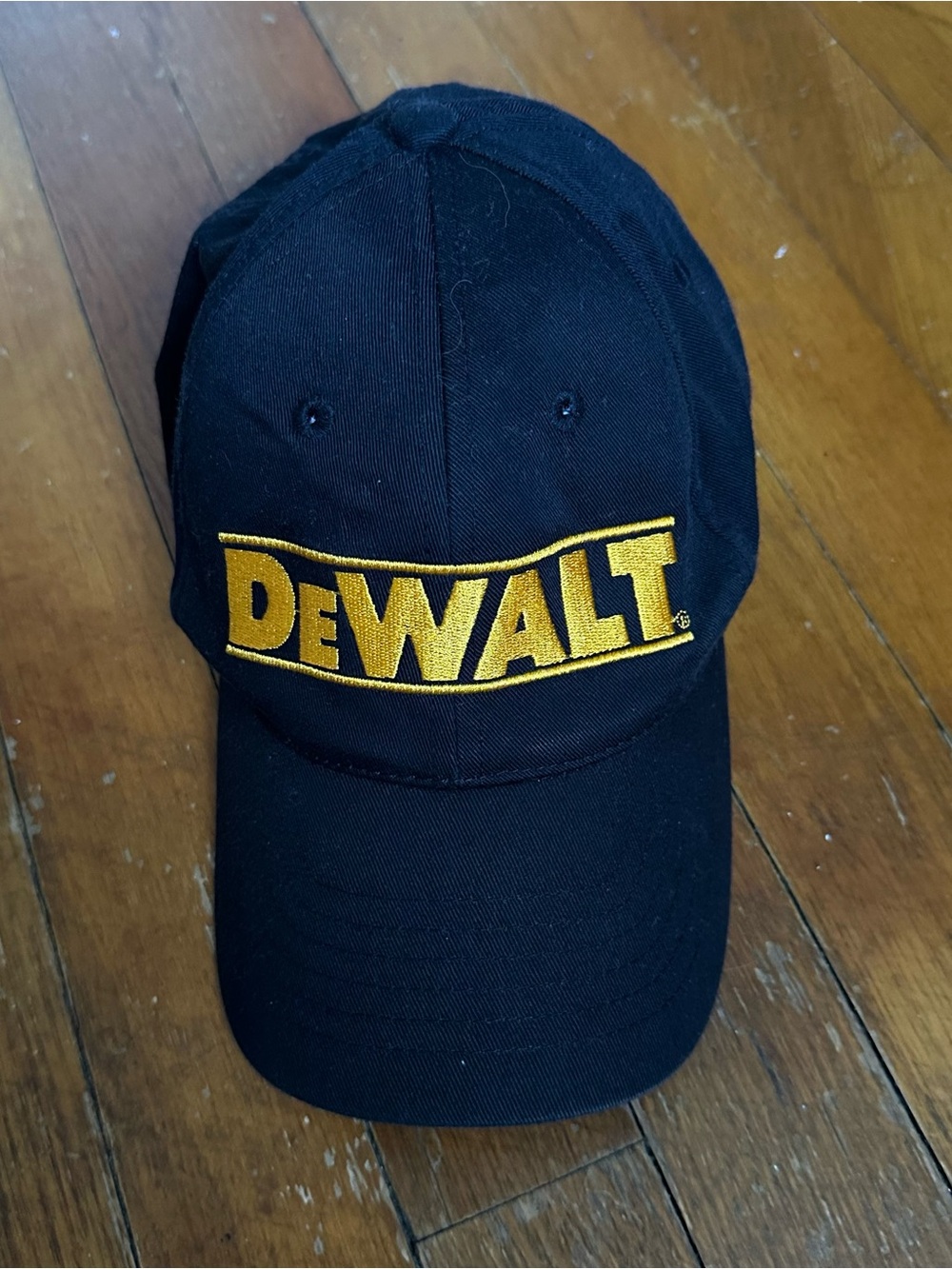 DEWALT Black Cotton Cap with Yellow Logo